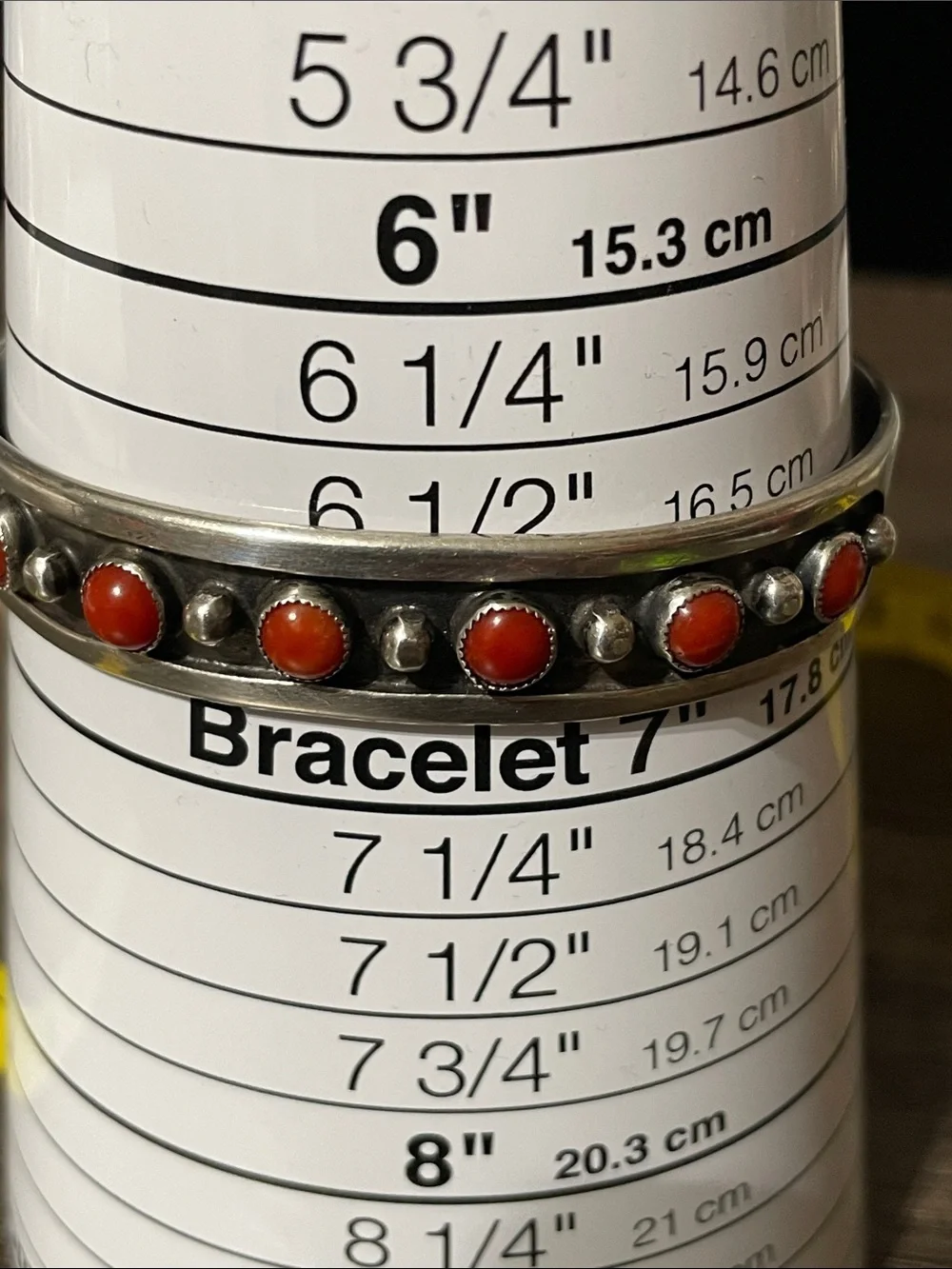 Rare Thomas (Tommy)Singer Sterling Silver Red Coral Cuff Bracelet. Old Hallmark.